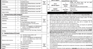 Latest Job Vacancies at University of Education in Lahore
